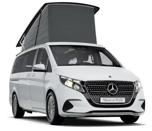 Accesorios en una Mercedes Marco Polo blanca