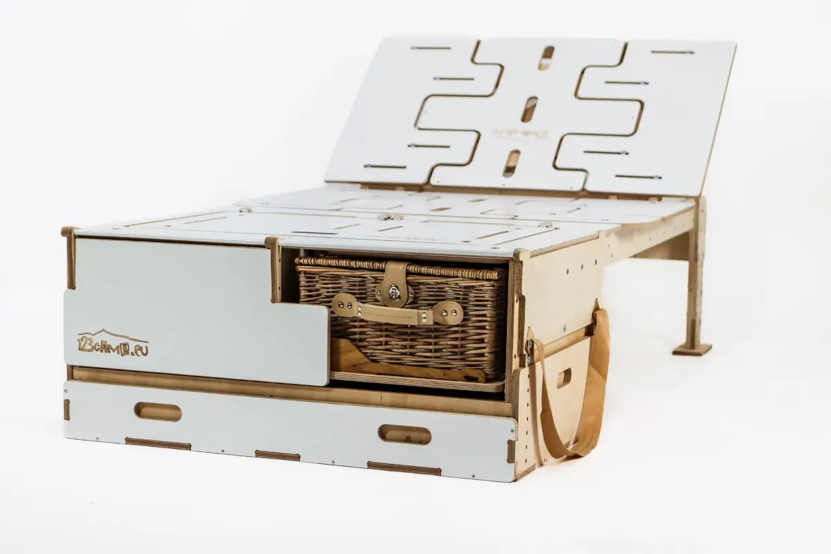 Diagrama del ClassicBox de 123camp, un kit camper para coches y SUV
